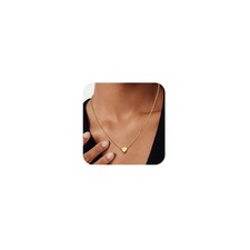 Heart Necklaces for Women 14K Gold Plated Dainty Heart Pendant Necklace Tiny Non