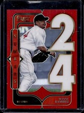 2025 Panini Select Manny Ramirez Numbers Red Prizm #/99 Sox