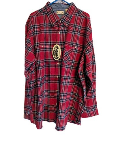 Backpacker Brand Men's 3XL Red Plaid Flannel Shirt – Button-Up with Pockets - Picture 1 of 10