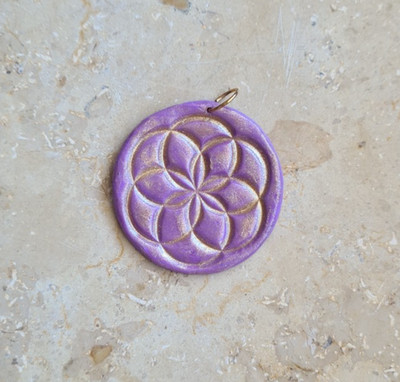 Anhänger Blume des Lebens Sacred Geometry Stern Amulett Flower Life Boho G-E001