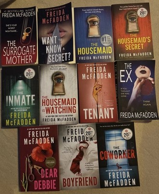 Freida McFadden lot of 11 Books - Tenant, Dear Debbie, Surrogate Mother, Inmate
