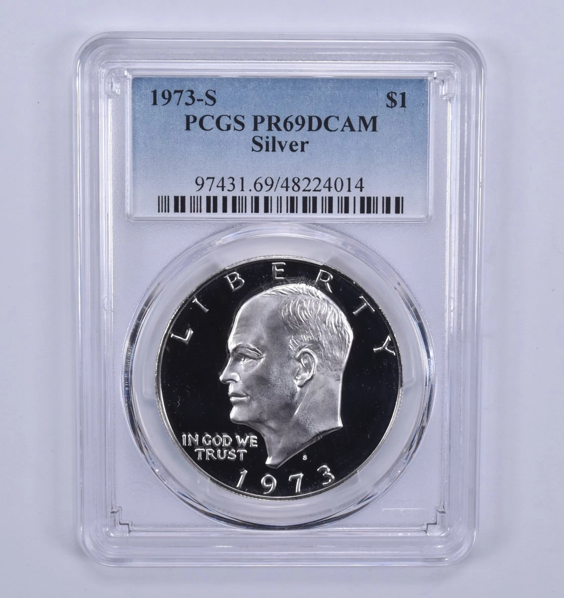 Silver PR 69 Graded 1973 Eisenhower Dollars (1971-1978) for sale