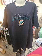 Vintage 90s Miami Dolphins Lee Sport T Shirt L Embroidered Patch Retro NFL Black