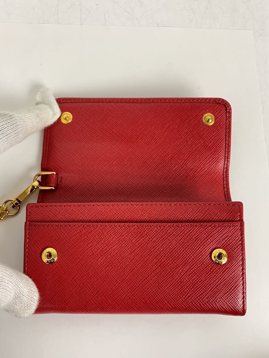 PRADA Card Case Leather Red Women's 1MC015 thumbnail 4
