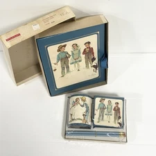 Vintage Norman Rockwell Desk Accessories & Recipe File Stylecraft Gift Set NEW