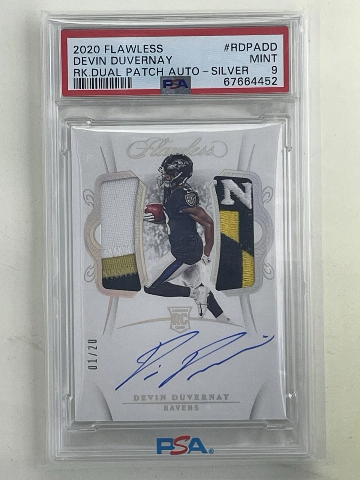 Devin Duvernay Panini Flawless Rookie Dual Patch Autographs #RDPADD Silver