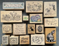 EASTER & SPRING RUBBER STAMPS RARE PSX Comotion Stampin' Up! MARCUM ETC YOU PICK