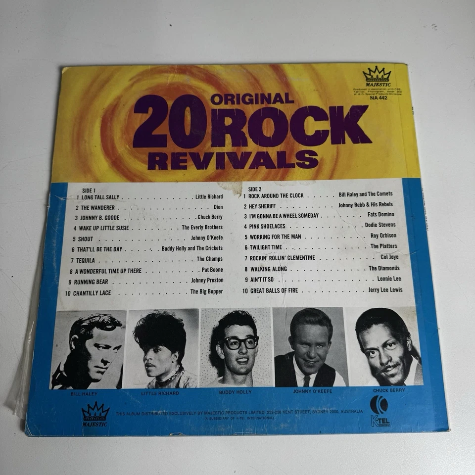 20 Rock Revivals Vinyl LP Majestic Records Original Hits NA442 Original Stars - Image 2 of 4