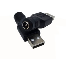 USB to DC Power Adapter, 2PCS USB 2.0 Male to DC 5.5Mm X 2.1Mm Female 5V Connect