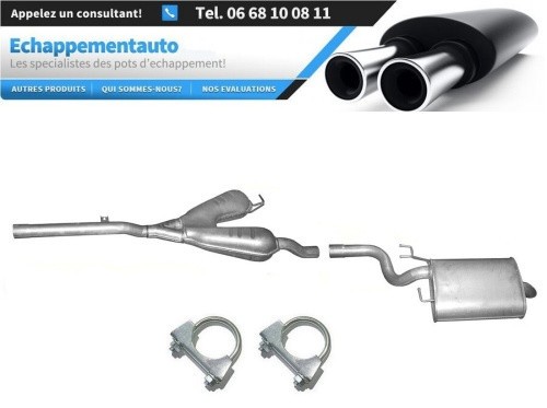 Silencieux central et arrière BMW E39 520 523 Berline pour supprimer les vibrations d'échappement