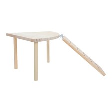 Khaki Wood Hamster Climbing Platform Small Animal Cage Ladder Pet Resting Area