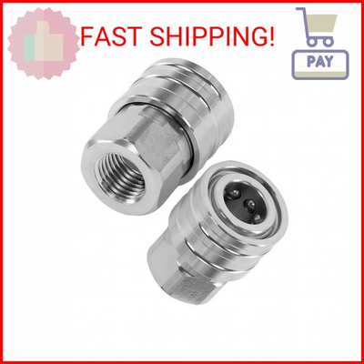 #ad JOEJET 1 4quot; Pressure Washer Quick Connect Fittings Stainless Steel Pressure Wash $18.95