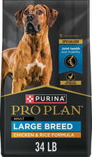 Purina Pro Plan Adult Large Breed High Protein Chicken Rice Dry Dog Food, 34-l