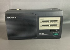 Sony ICF-24 FM/AM 2 Band Portable Radio 2 Way Power AC/DC - Tested  Working