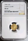 Photo of a 1904 Lewis and Clark Gold Dollar from an eBay listing that sold on Jul 16, 2026