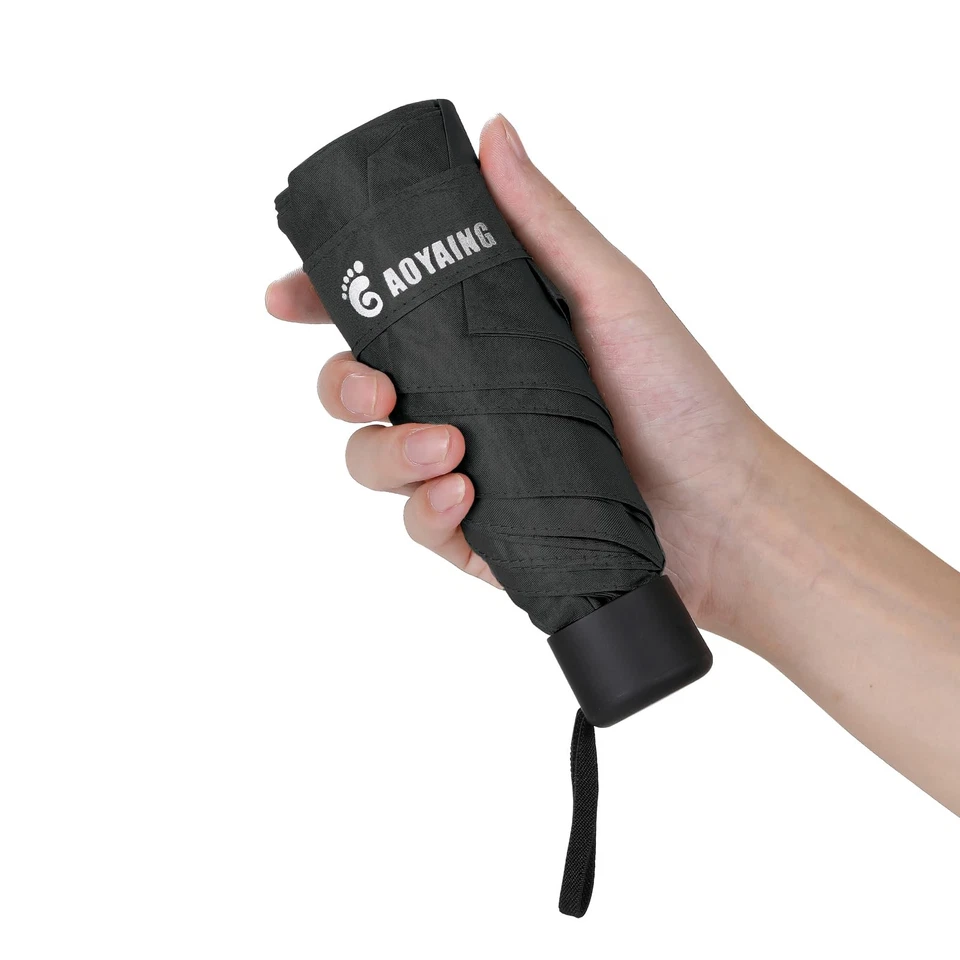 Paraguas de Viaje Compacto con Estuche Sol y Lluvia Traje Ligero Pequeño y Compacto... Foto 2 de 4