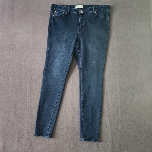 Eloquii Women’s Jeans Size 14G Dark Blue Denim Straight Leg Stretch Casual