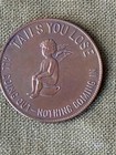 COLLECTIBLE CASCARETS CCC “Heads I Win/Tails You Lose” MEDAL/TOKEN~SUPERB COND — photo 5
