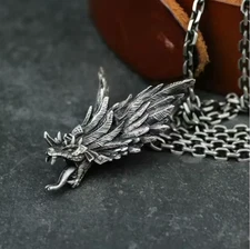 Mayan Aztec Quetzalcoatl Kukulkan Pendant Necklace Mexican Dragon (#17)