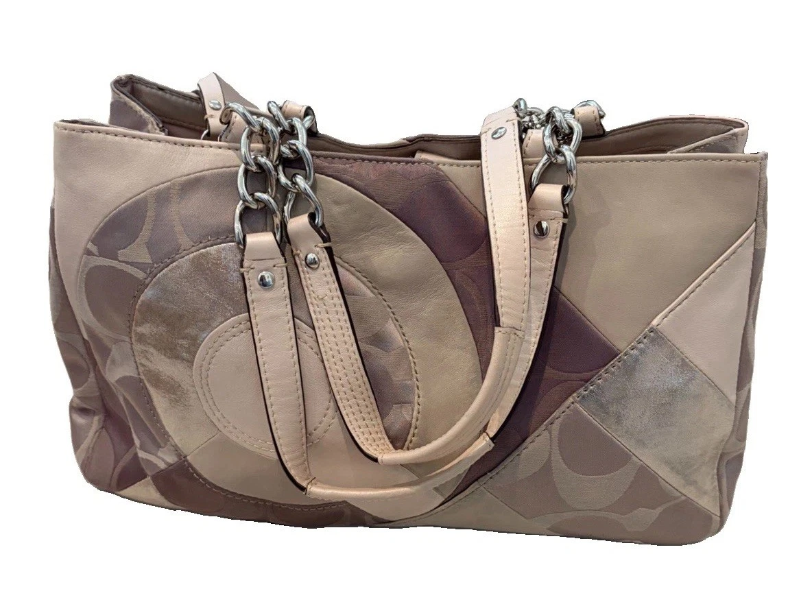 Coach Patchwork Leather Exterior Tote Bags & Handbags for Women