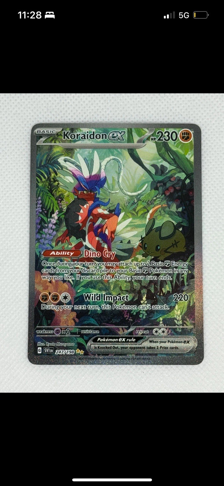 Pokémon TCG Koraidon ex 247/198 Scarlet & Violet SIR Special Illustration NM