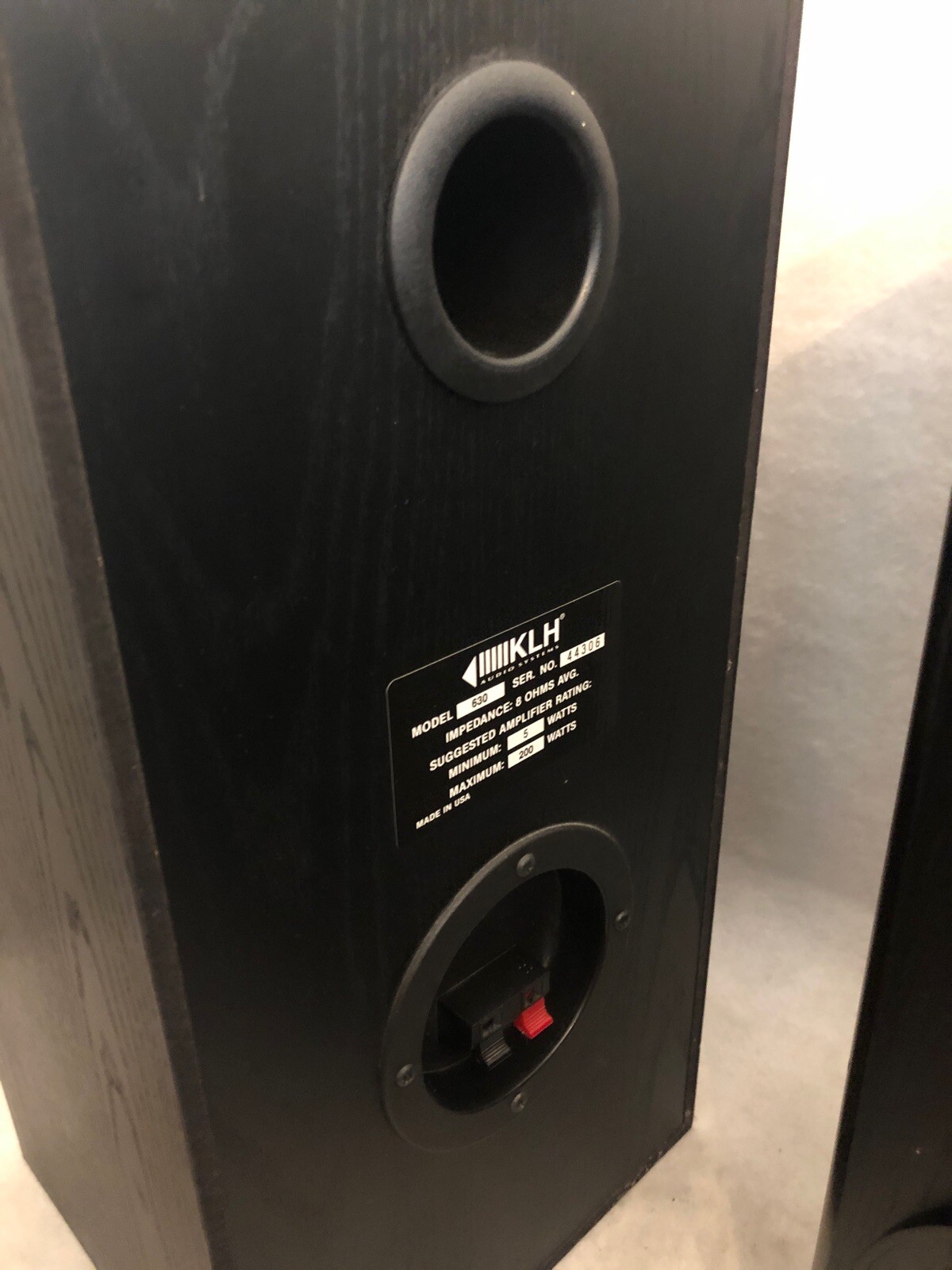 klh 630 speakers