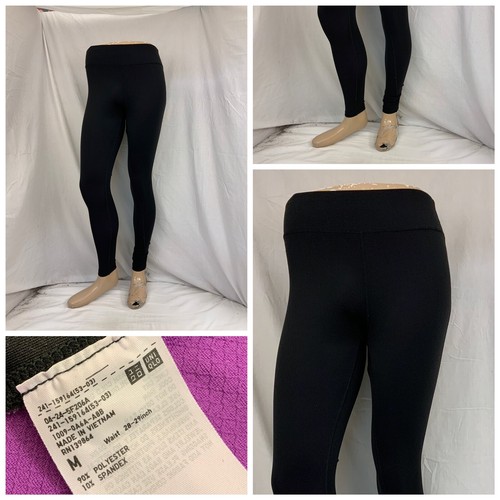 Uniqlo Yoga Pants M Black Leggings Poly 