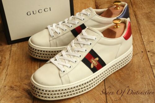 Gucci Ace White Leather trainers Sneakers Ladies UK 7.5 US 9.5 EU 40.5