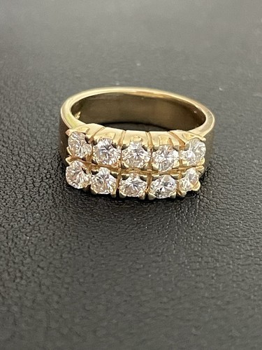 14k Yellow Gold 1.20 ctw Round Cut Diamond Ring (A60) - Picture 5 of 8