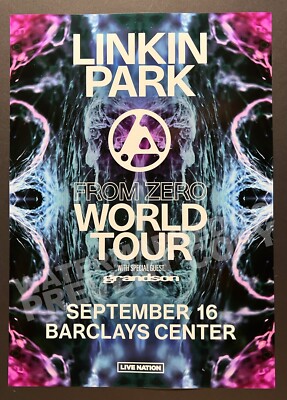 Linkin Park Barclays Center Show Promo Poster New York 9/16