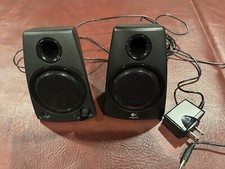 Logitech Desktop Speaker System, Set of 2 Speakers, Black, Tested, all Cabling