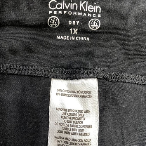 CALVIN KLEIN Graphic Performance Dry Black Capri Workout Leggings Womens Size 1X - Picture 10 of 10