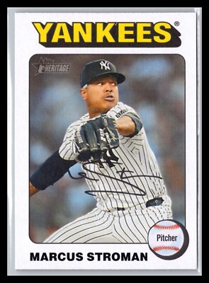 2024 Topps Heritage High Number 556 Marcus Stroman Yankees White Border SP