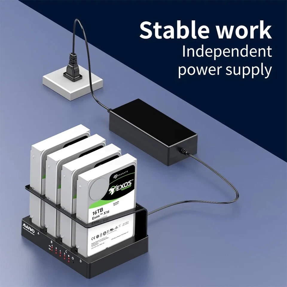 Hard Drive Enclosure Sata To USB 3.0 External Multi-Bay 3.5'' Docking Station US - Image 2 of 4