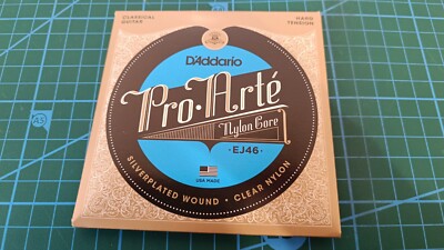 D'Addario EJ46 Pro Arte Hard Tension Clear Nylon Klassische Gitarre Saitensätz