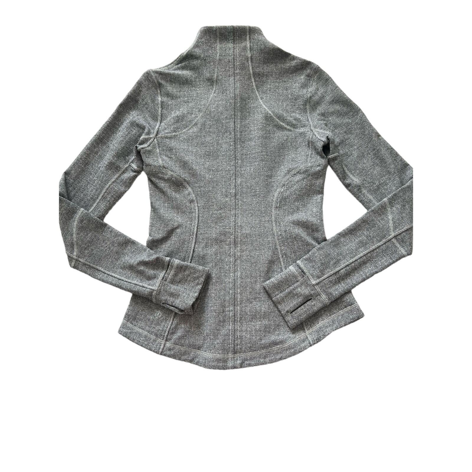 Lululemon Forme Ghost Herringbone Gray White Jack… - image 5