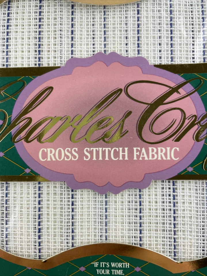 Charles Craft Cross Stitch Fabric 12 x 18 in. 8.5 Count CR9101 Blue Stripe - Image 2 of 4