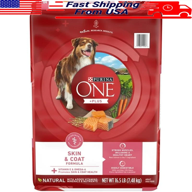 High Protein Natural Salmon Dog Food Dry Kibble Skin Coat Nutrition 16.5lb New