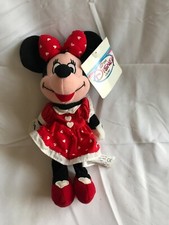 NEW With Tags Walt Disney Store Mini Bean Bag VALENTINE'S MINNIE 8" Plush Toy
