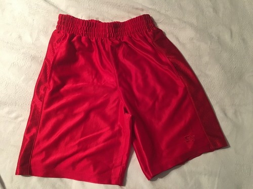 3 STARTER Basketball Shorts Boys Youth M 8 Red White Gray Shiny Elastic Pockets - Picture 2 of 7