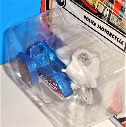 Matchbox 2002 Rescue Rookies #59 Police Motorcycle Blue & White w/ 50th Logo - Picture 3 of 3