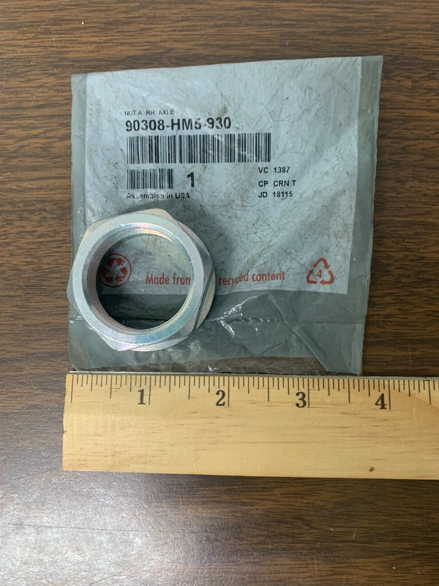 New OEM Honda Rear Axle Nut TRX200 TRX300 Fourtrax 90308-HM5-930