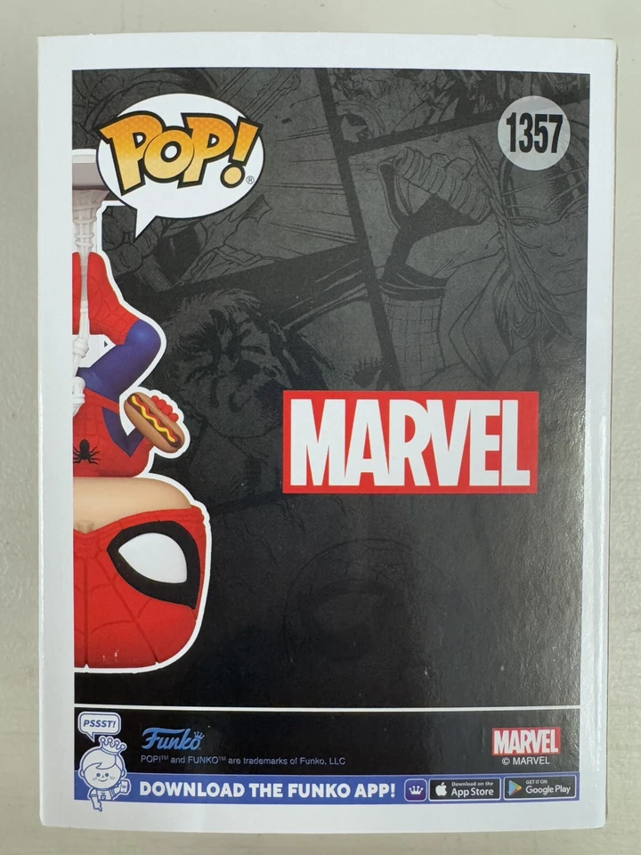 Spider-Man (Hanging Upside Down with Hotdog) 1357 ~ Marvel ~ Funko Pop Vinyl - Image 3 of 4