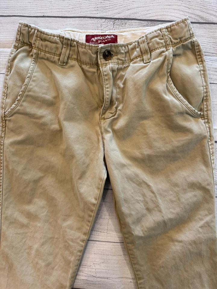 Arizona Pants Kids Youth Boys 12 Huskey Khaki Straight Leg Chinos - Image 2 of 4