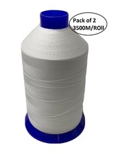 2 X QUALITY OXCEL BONDED NYLON THREAD 3500M UPHOLSTERY NATURAL WHITE- MADE IN UK