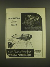 1940 Universal Champion Typewriter Ad - Underwood leads again thumbnail