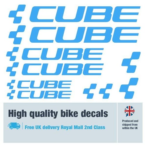 Cube bike labels / decals with free bike protection (25 pack) - 20+ colours - Picture 20 of 27