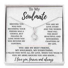 To My Soulmate Necklace, Birthday Gifts For Her, Christmas Gift For Soulmate