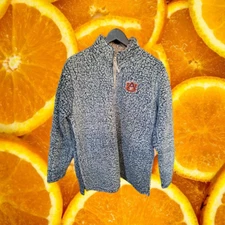 j. America Auburn Tigers 1/4 Zip Sherpa Style Pullover Size XL