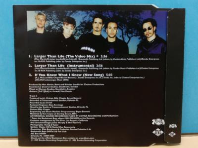 BSB Backstreet Boys Larger Than Life Singles 1999 Promo CD ZN256